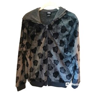 Star Wars Darth Vader Junior's Plush Black Hoodie Size L